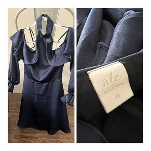 Off the Shoulder, Mock Neck, Silk Dress